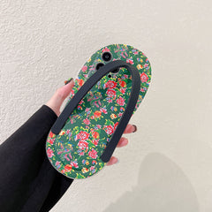 Zebra Print Funny Creative Flip-Flop Phone Case