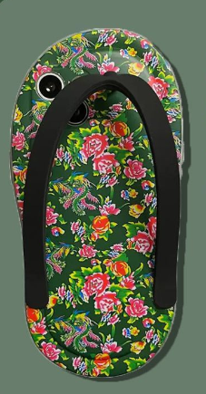 Zebra Print Funny Creative Flip-Flop Phone Case